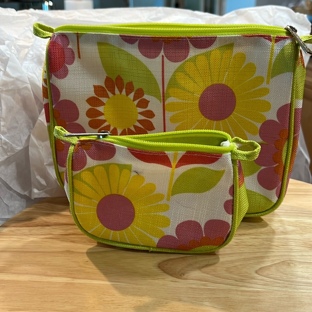 New Clinique makeup bag with small matching bag